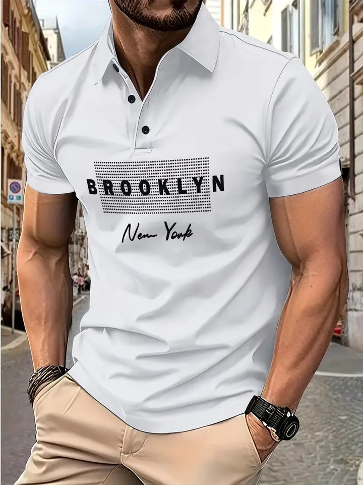 Herren Poloshirt mit modischem Druckdesign Aliams