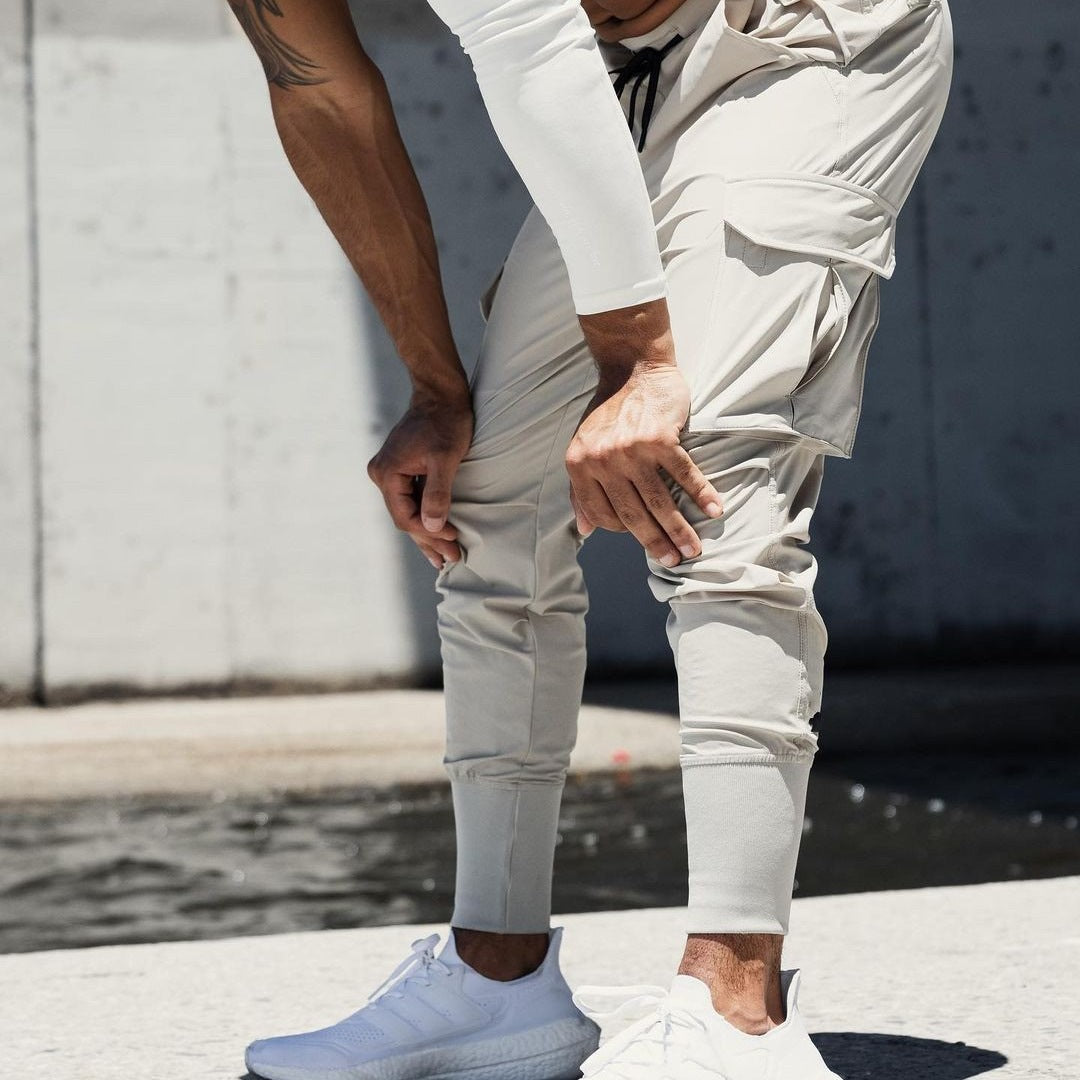 Herren Cargo-Jogginghose mit funktionalen Taschen Aliams