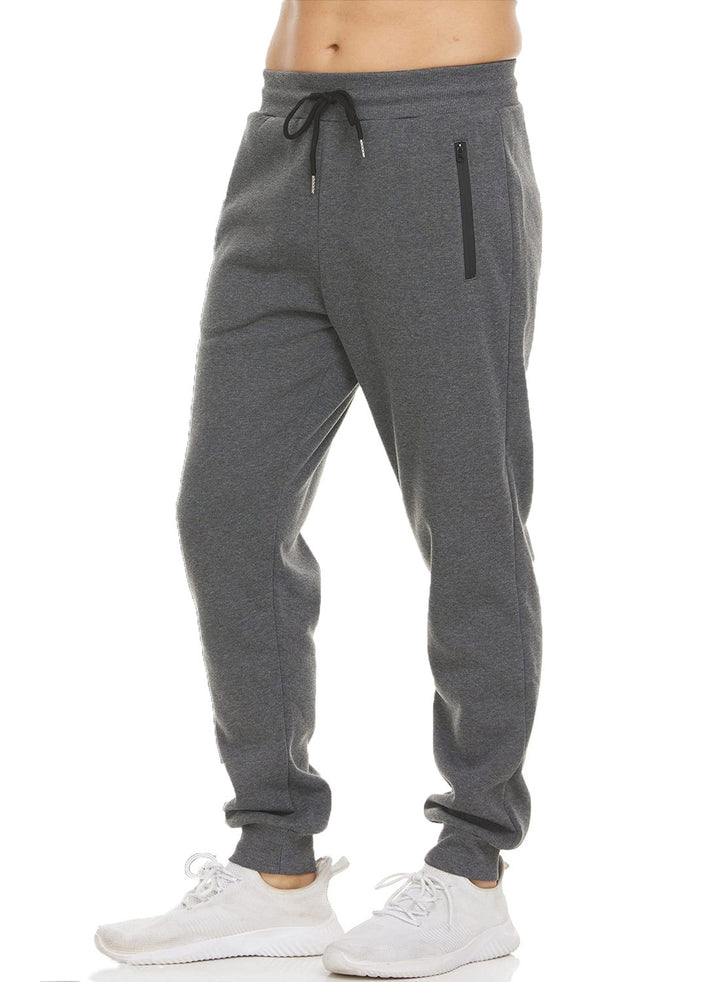 Herren bequeme Sport-Jogginghose mit seitlichen Reißverschlusstaschen Aliams