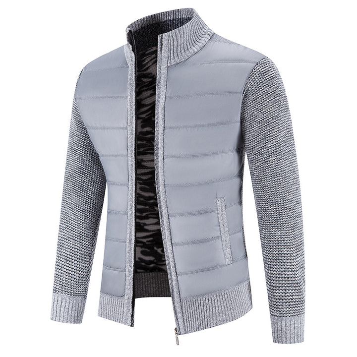 Herren gesteppte Jacke mit modischem Strickarm Aliams