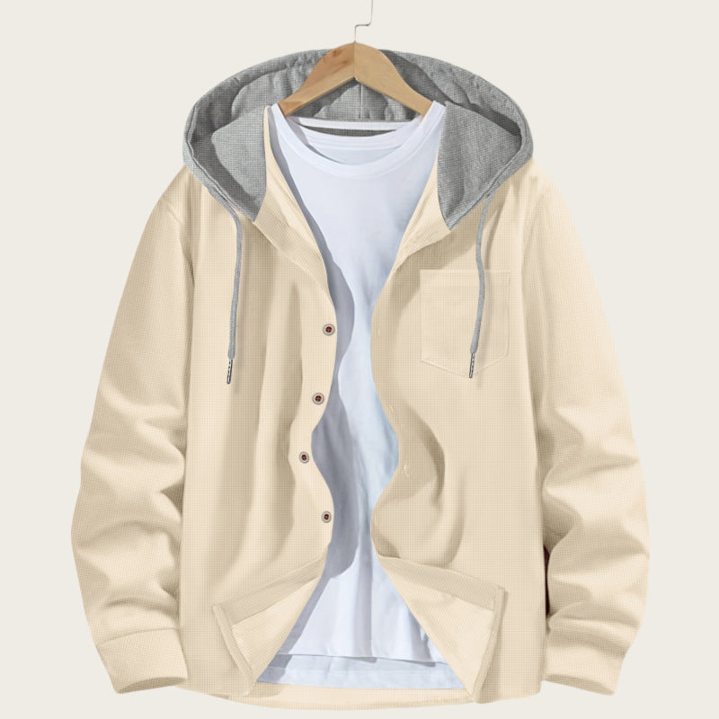 Herren Freizeitjacke mit abnehmbarer Kapuze und praktischen Taschen Aliams