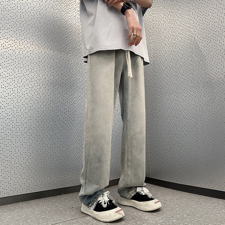 Herren weite Cargo-Jeans mit elastischem Bund und praktischen Taschen Aliams