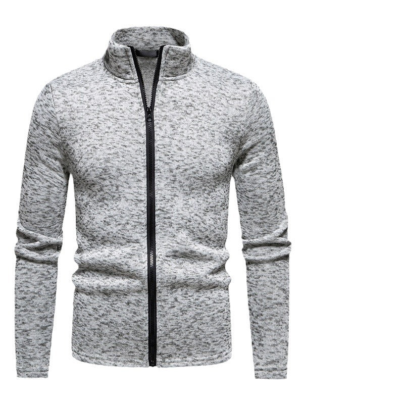 Herren Fleecejacke mit Stehkragen und durchgehendem Reißverschluss Aliams