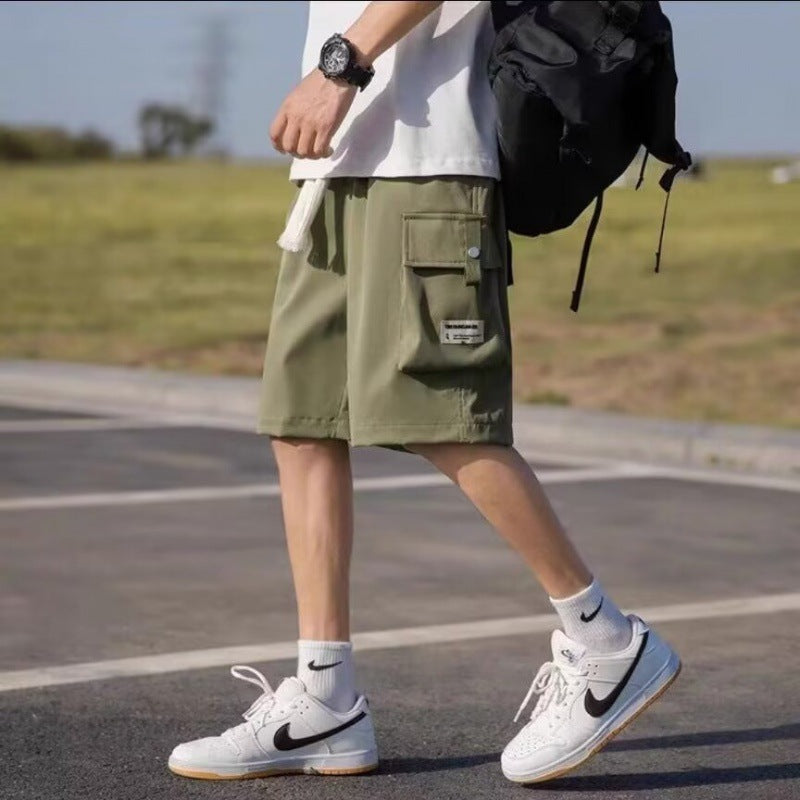 Herren Cargo-Shorts mit multifunktionalen Taschen und elastischem Bund Aliams