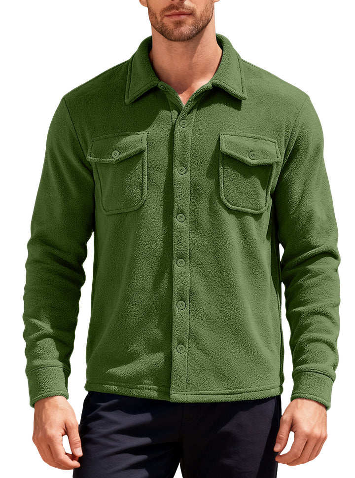 Herren Fleecehemd mit praktischen Brusttaschen Aliams