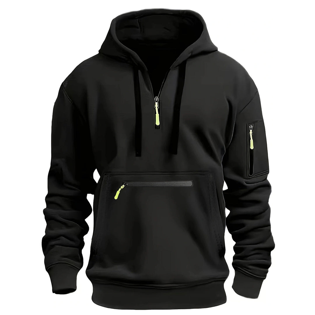 Herren praktischer Zip-Hoodie mit reflektierenden Details und verschiedenen Taschen Aliams