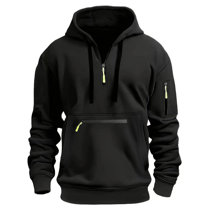 Herren praktischer Zip-Hoodie mit reflektierenden Details und verschiedenen Taschen Aliams