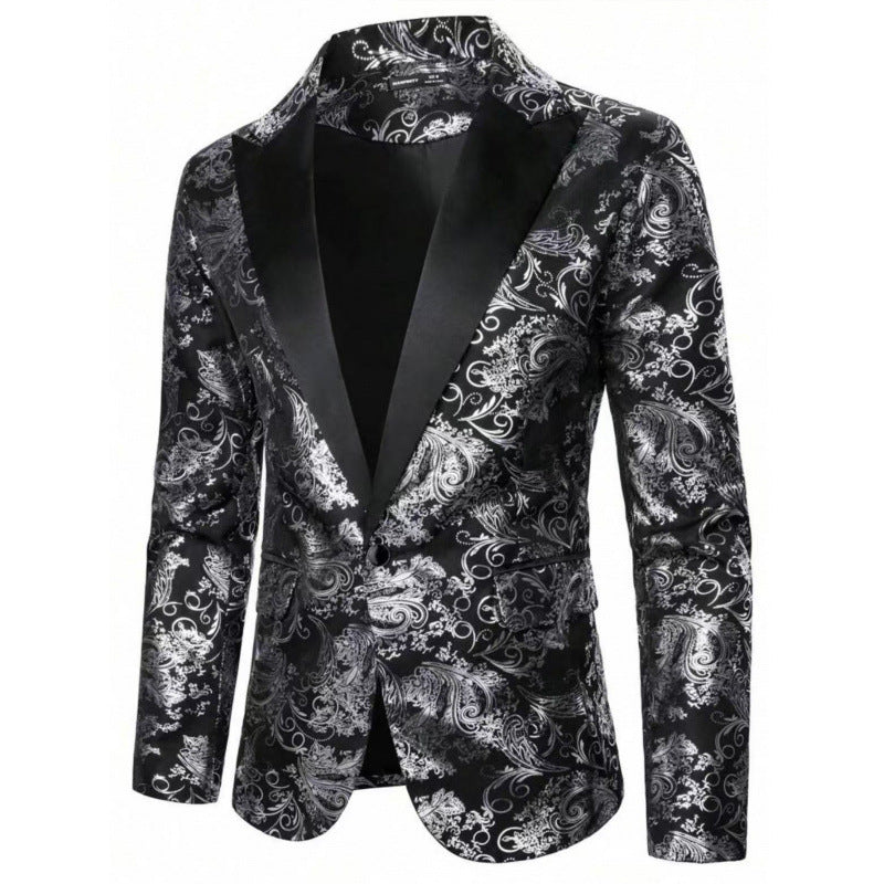 Herren Elegant bedruckter Smoking-Blazer Aliams