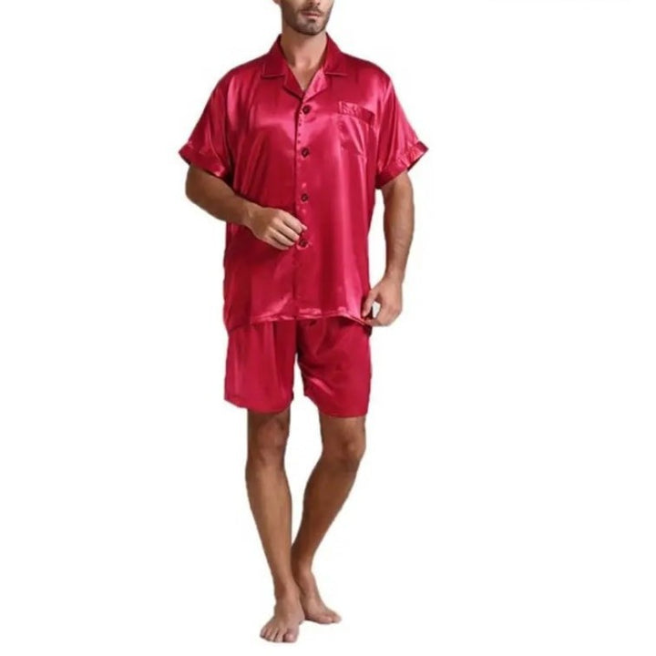 Herren Satin Schlafanzug Set Aliams