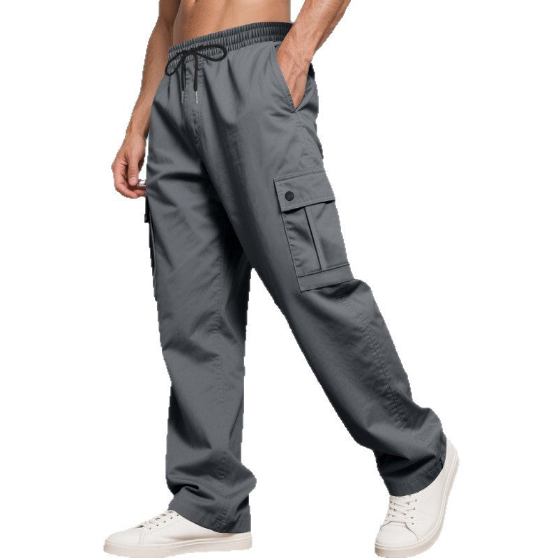 Herren Cargo-Hose mit seitlichen Taschen und verstellbarem Bund Aliams