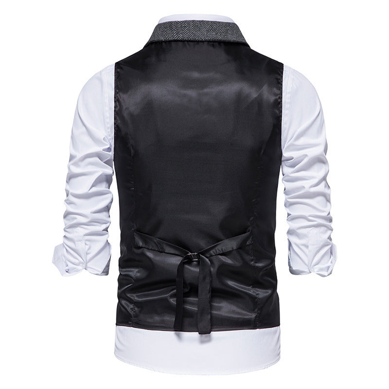 Herren elegante Weste im Hahnentrittmuster Aliams