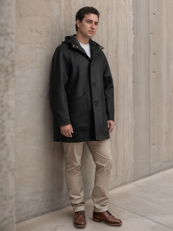 Herren praktische und elegante Softshell-Jacke mit Kapuze Aliams