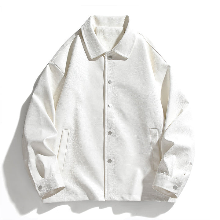 Herren kunstlederne Jacke im croco-Design Aliams