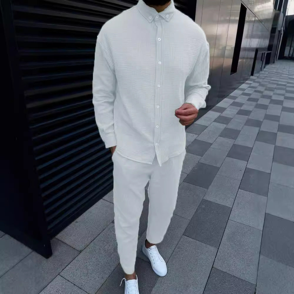 Herren Freizeitanzug mit strukturiertem Obermaterial und modischem Schnitt Aliams