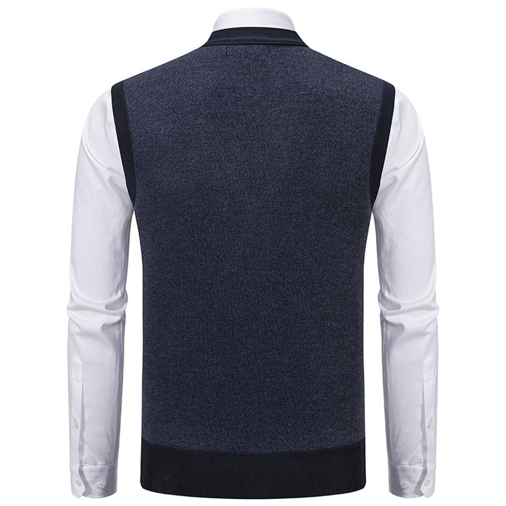 Herren elegante Strickjacke mit modernem Karomuster Aliams