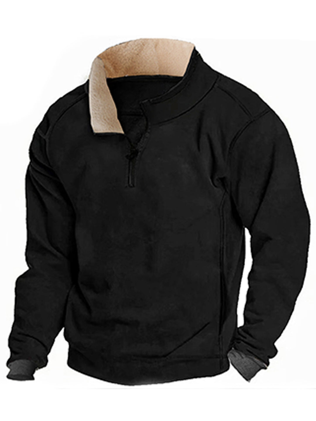 Herren Fleece Sweatshirt mit Stehkragen Aliams