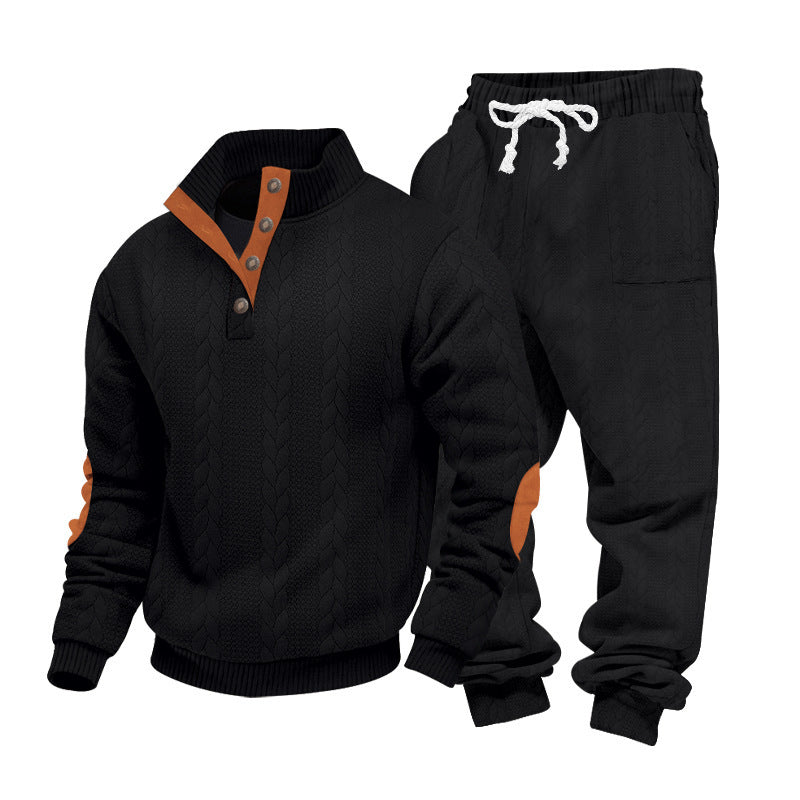 Herren Strickpullover und entspannte Jogginghose Set Aliams