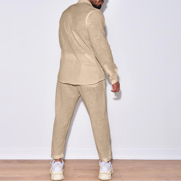 Herren entspannter Leinenanzug Aliams