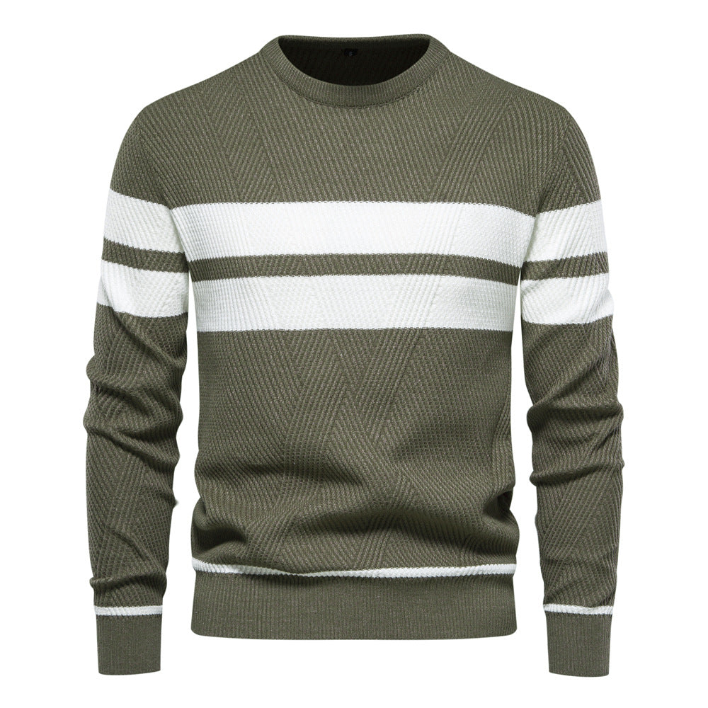 Herren strukturiertes Sweatshirt mit modernen Streifen Aliams