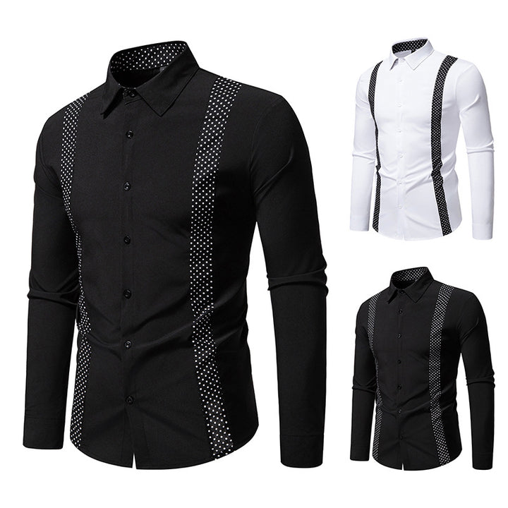 Herren Businesshemd mit Schulterträgern und modernem Design Aliams