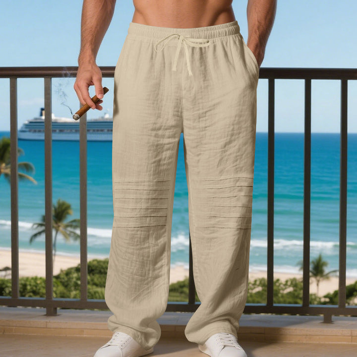 Herren bequeme Strandhose mit elastischem Bund und praktischen Seitentaschen Aliams
