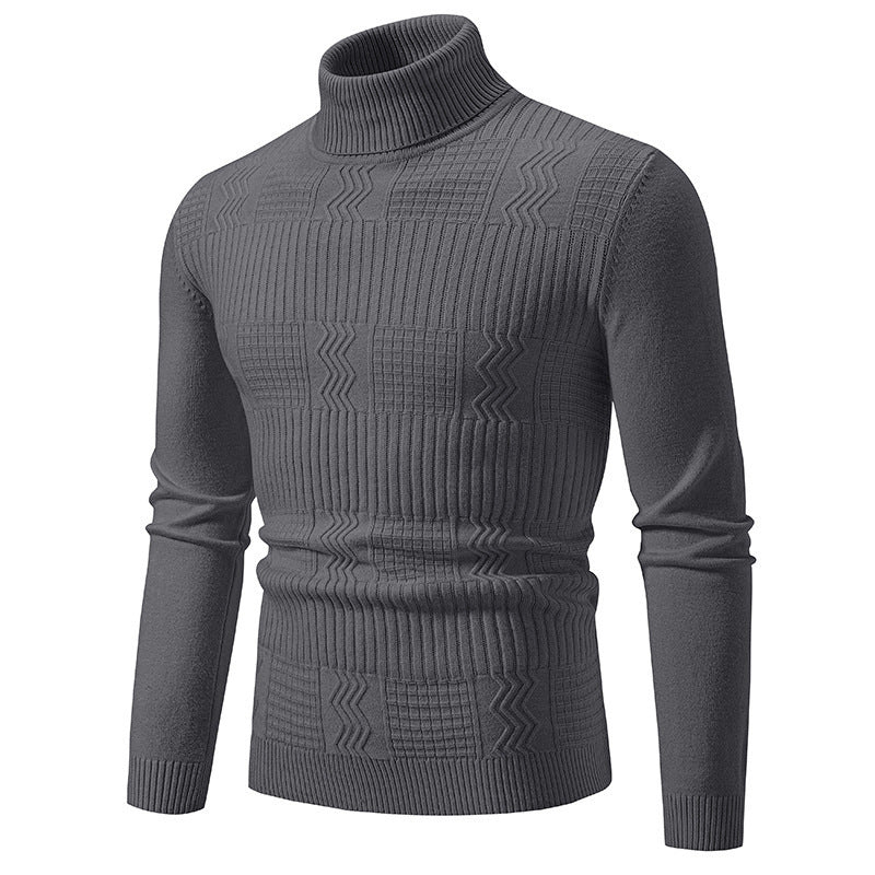 Herren eleganter Rollkragenpullover mit strukturiertem Design Aliams