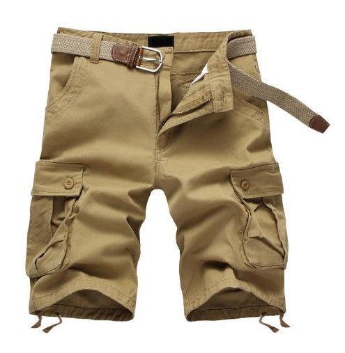Herren Cargo-Shorts mit Tasche und verstellbarem Gürtel Aliams