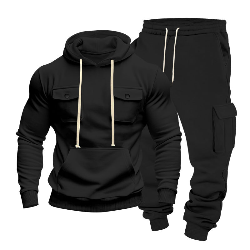 Herren Kapuzenpullover und Cargo-Hosen Set Aliams