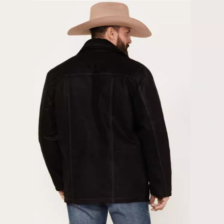 Herren vielseitige und robuste Wildlederjacke mit funktionalen Taschen Aliams