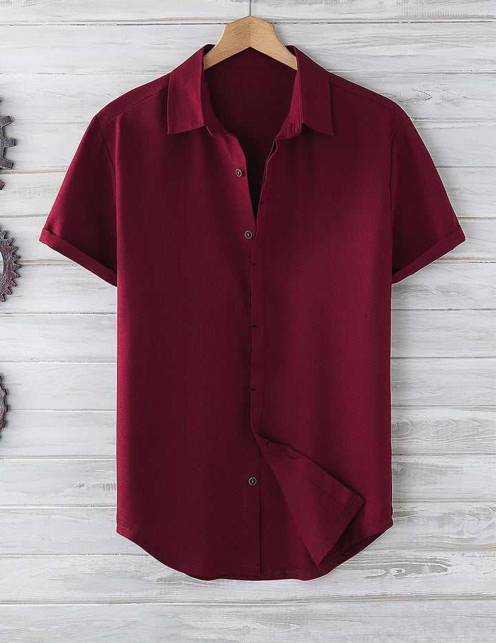 Herren Kurzarmhemd aus atmungsaktivem Material mit modernem Schnitt Aliams