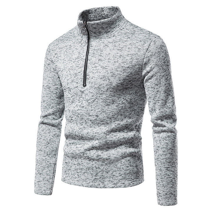 Herren Pullover mit Stehkragen und Reißverschluss Aliams
