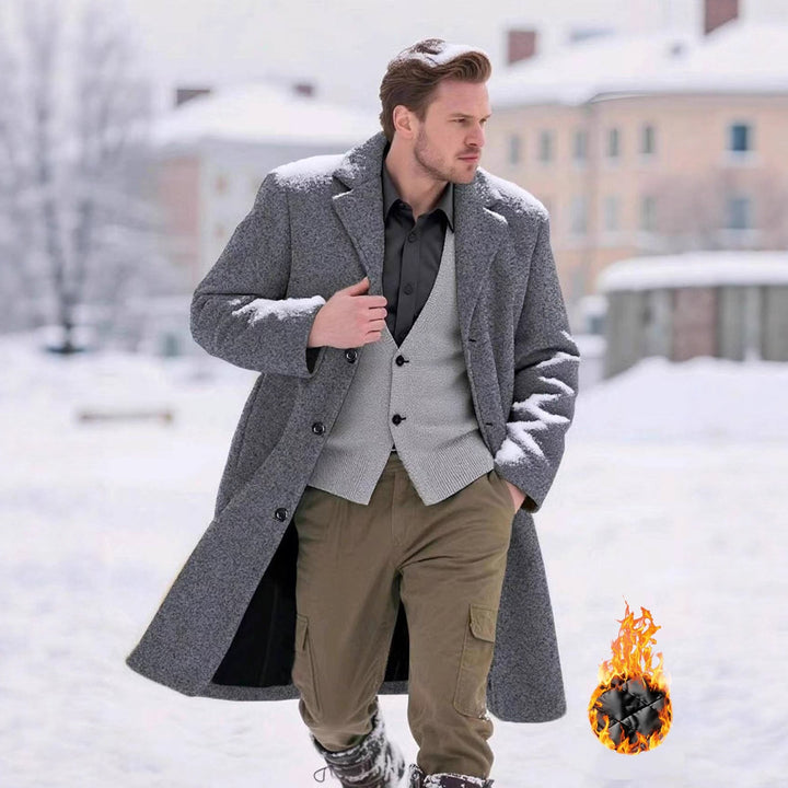 Herren klassischer Wollmantel Aliams