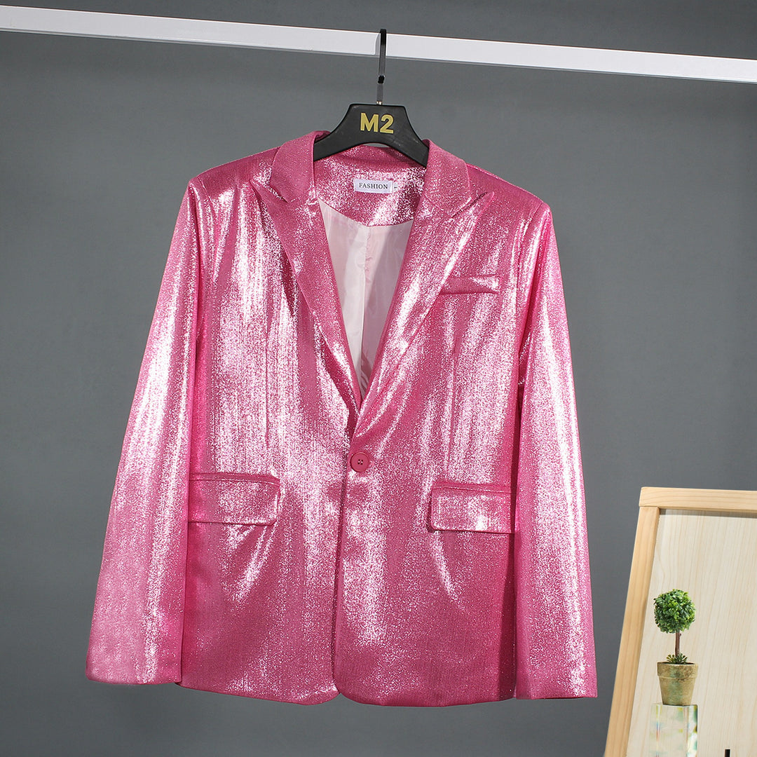 Herren schimmernder Blazer mit luxuriösem Obermaterial und klassischem Schnitt Aliams