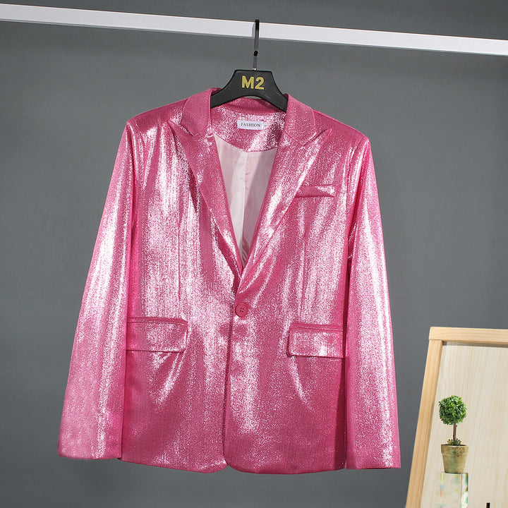 Herren schimmernder Blazer mit luxuriösem Obermaterial und klassischem Schnitt Aliams