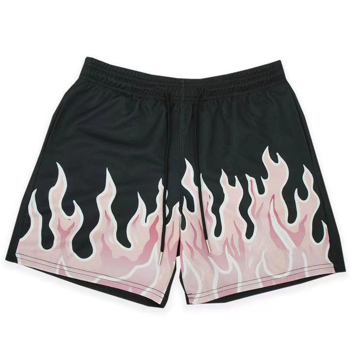 Männer Flame-Grafik Sport Shorts Aliams