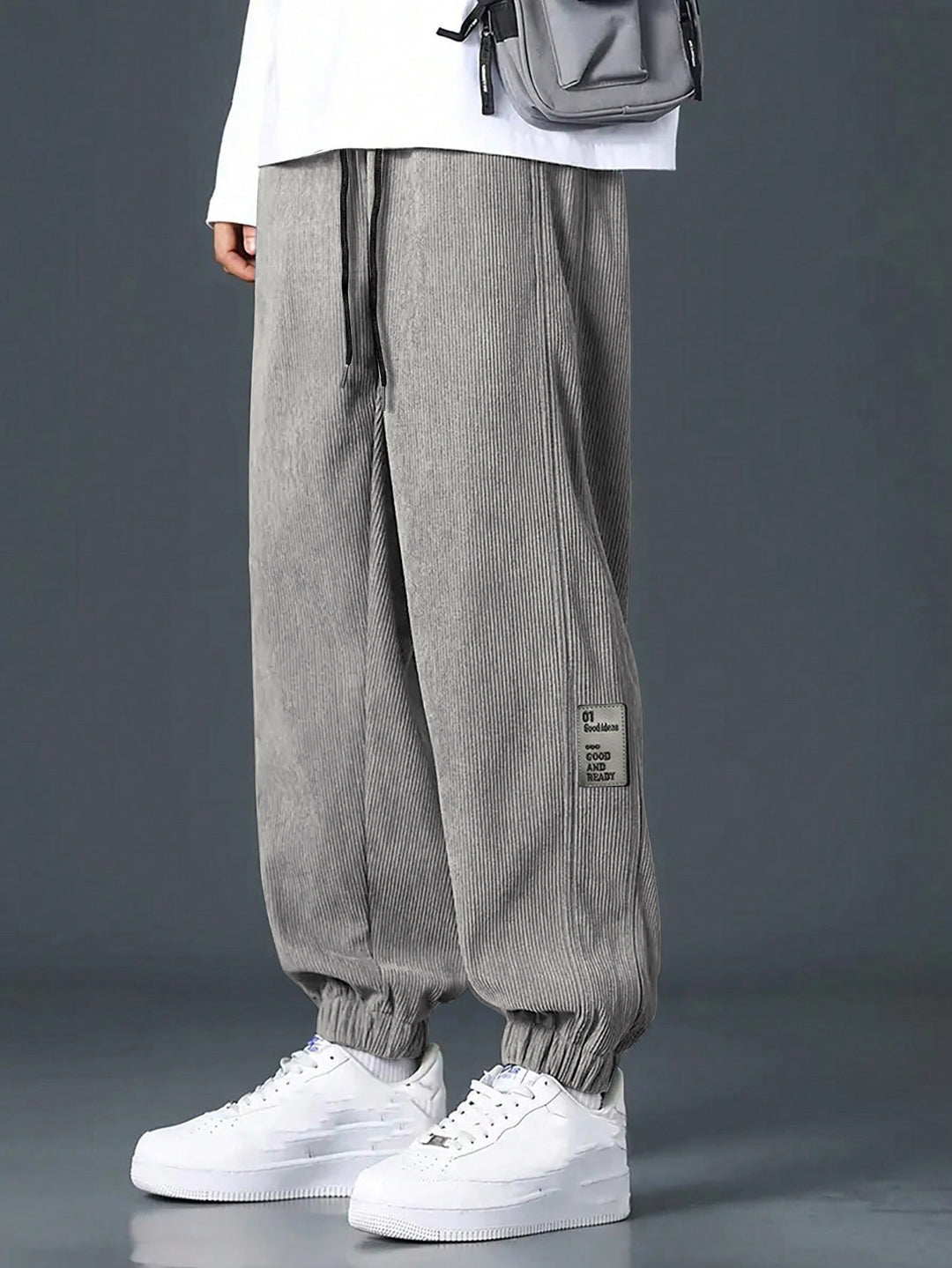 Herren Bequeme und lässige Sweatpants mit elastischem Bund und seitlichen Taschen Aliams