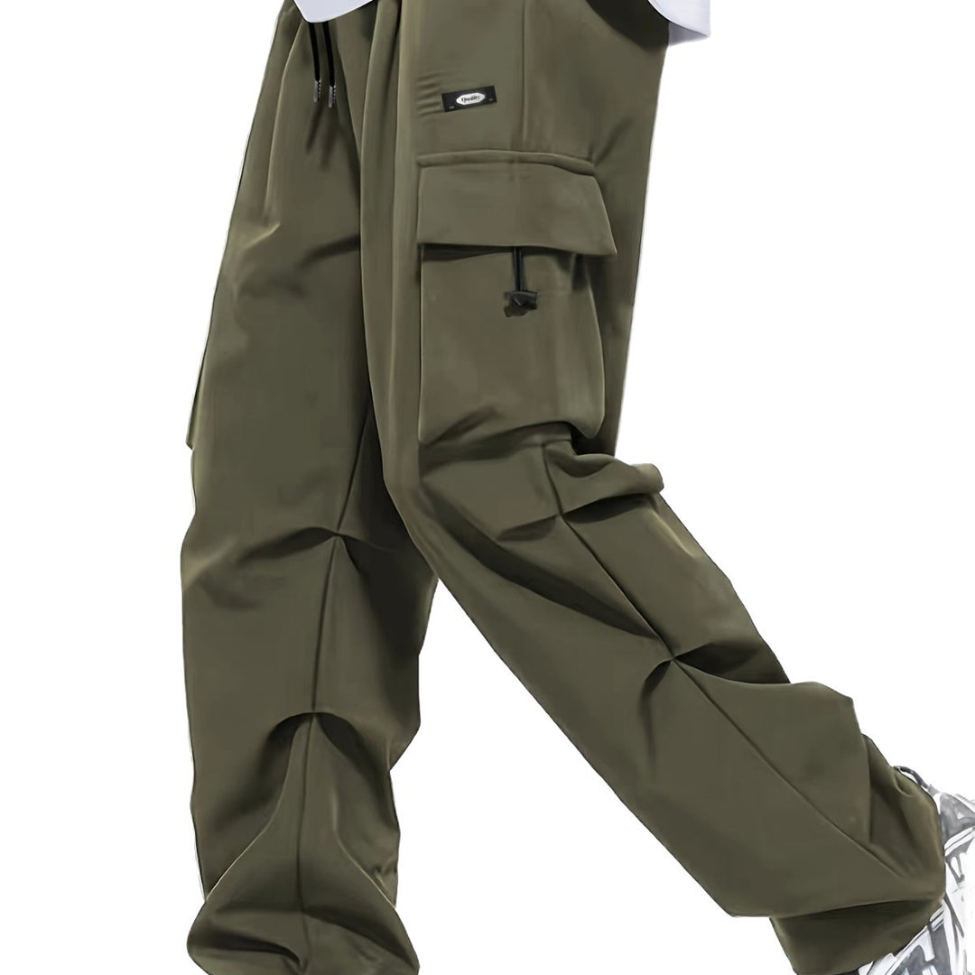 Herren Cargo-Hose mit multifunktionalen Taschen und verstellbarem Bund Hedi-Mode