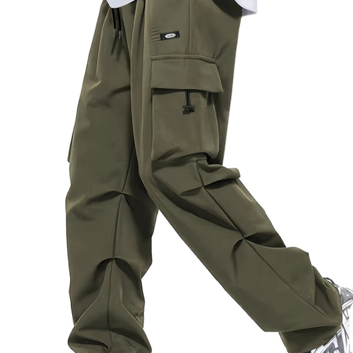Herren Cargo-Hose mit multifunktionalen Taschen und verstellbarem Bund Hedi-Mode
