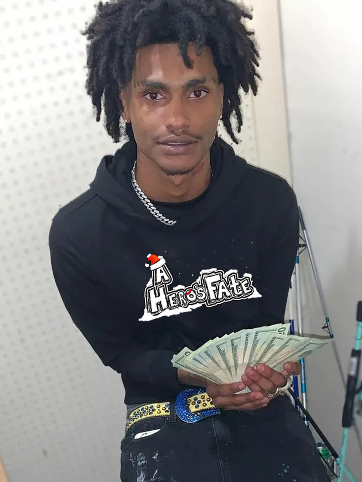 Herren Hoodie mit kreativem Aufdruck und lässigem Schnitt Aliams