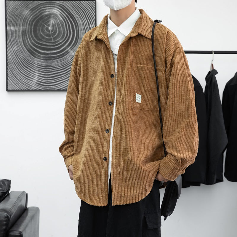 Herren Kordhemdjacke mit praktischen Brusttaschen und lässigem Schnitt Aliams