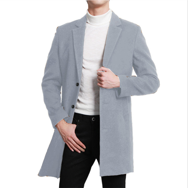Herren eleganter Langblazer mit schmalem Schnitt und praktischen Taschen Aliams
