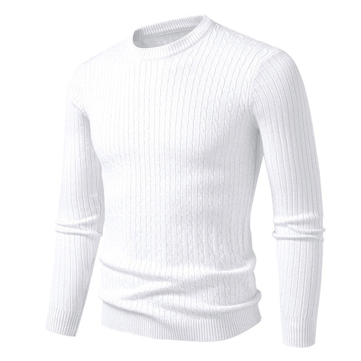 Herren Grobstrickpullover mit modernem Zopfmuster Aliams