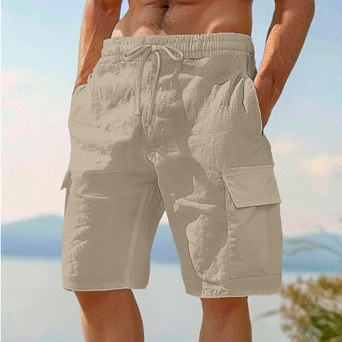 Herren Cargo-Shorts mit elastischem Bund und praktischen Seitentaschen Aliams
