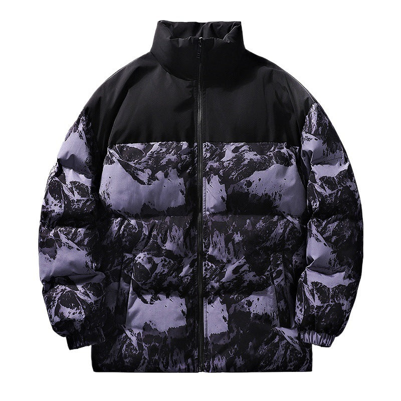 Herren sportliche Winterjacke mit mäntelndem Design und hohem Kragen Aliams