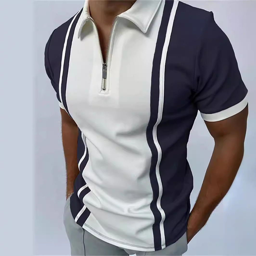 Herren Poloshirt mit modischem Reißverschluss und sportlichem Design Aliams