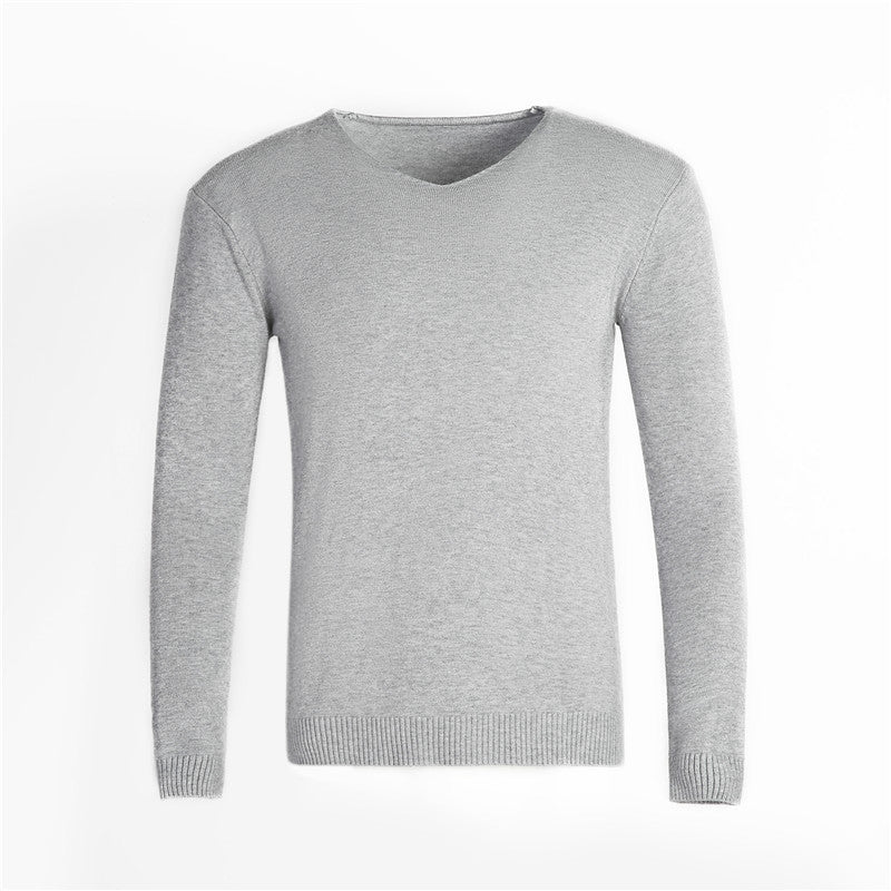 Herren klassischer V-Ausschnitt Pullover Aliams