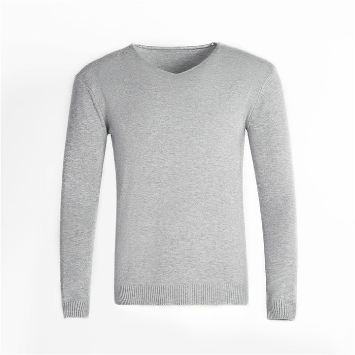 Herren klassischer V-Ausschnitt Pullover Aliams