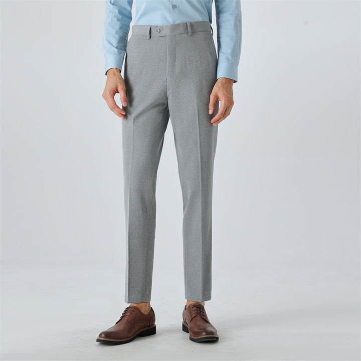 Herren elegante Anzughose mit schmalem Schnitt und feinem Muster Aliams