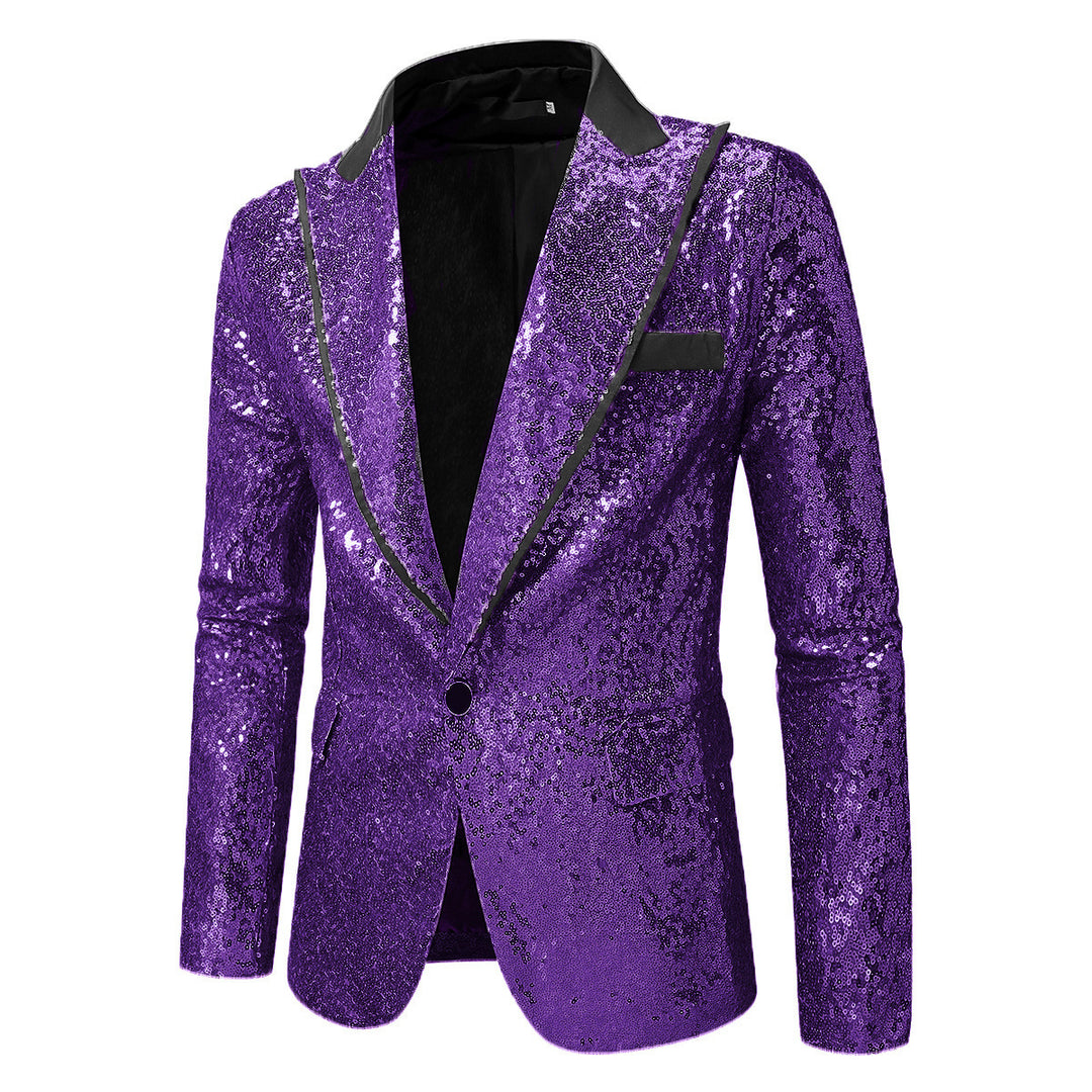 Herren Glitzernder Smokingblazer aus hochwertigem Satin Aliams