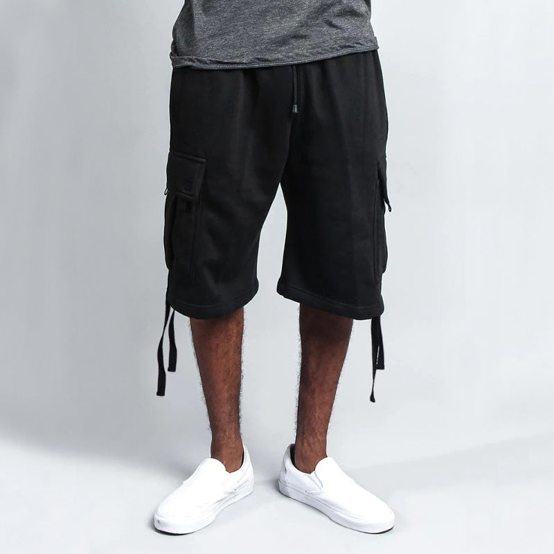 Herren Cargo-Shorts mit mehreren praktischen Taschen und elastischem Bund Aliams